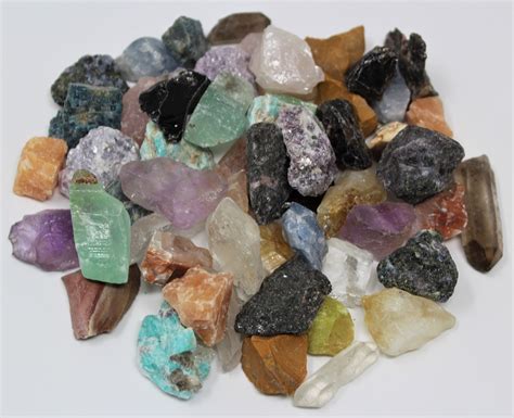 Miniature Crafters Collection Box Gems Crystals Natural Raw Minerals