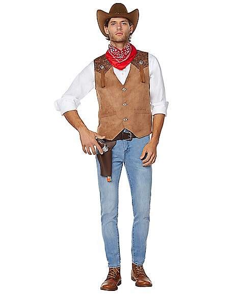 Mens Cowboy Vest And Chaps Costume Ubicaciondepersonascdmxgobmx