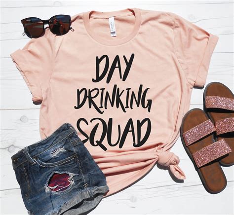 Day Drinking Shirts Cute Matching Shirts Day Drinking Squad Etsy