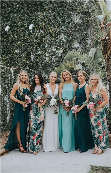 29 Tropical Bridesmaid Dresses To Rock Weddinginclude Wedding Ideas