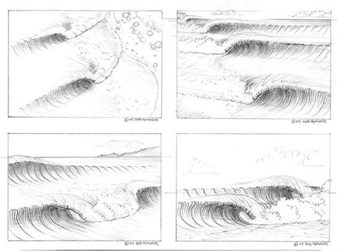 How To Draw A Wave Club Of The Waves Рисование волн Рисовать Волны