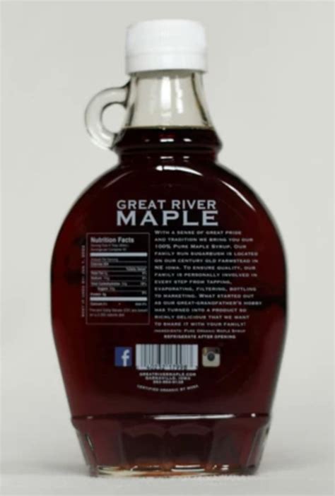 Great River Maple Organic Grade A Robust Maple Syrup Calico Bean Market