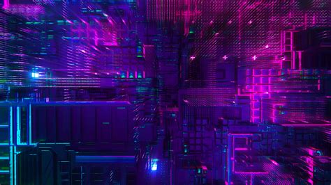 3d Technology Digital Art Purple Color 4k Hd Abstract Wallpapers Hd