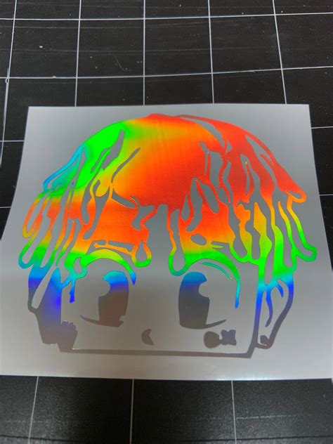 Custom Holographic Lil Uzi Decal Sticker Grailed