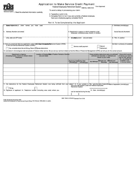 Fillable Standard Form 3108 Application To Make Service