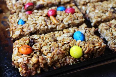 Crispy Chewy Trail Mix Granola Bars Dinner Then Dessert