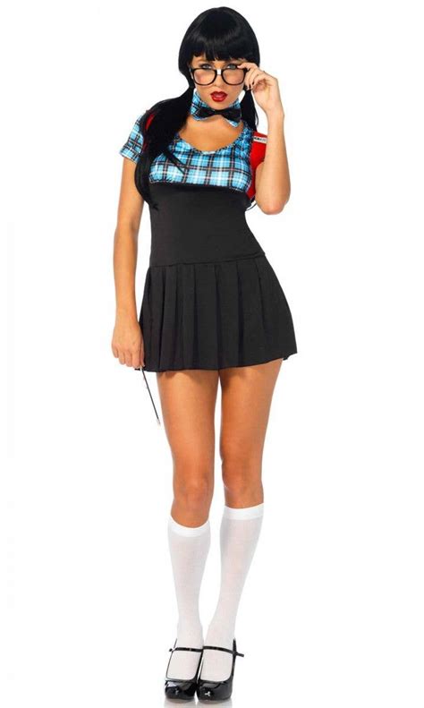 Women S School Geek Costume Sexy Schoolgirl Nerd Uniform Costume