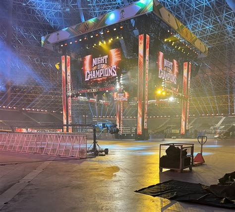 First Look At The WWE Night Of Champions Set Inside The Jeddah SuperDome