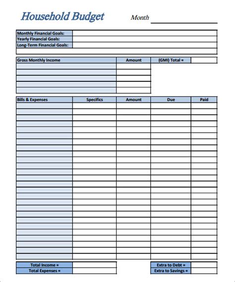 Free 10 Budget Templates In Ms Word Excel Pdf