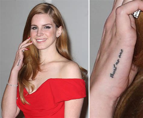 Lana Del Rey Tattoos Celebrities Tattooed