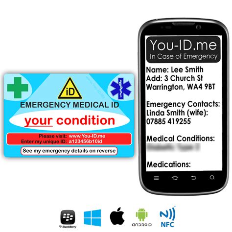 These medical id cards are great for those with allergies and other conditions. Heart disease emergency medical ID wallet Identity card SOS In Case of