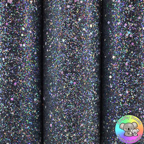 Black Gemstones Chunky Glitter Fabric Krafty Koala