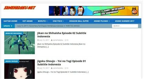 30 Situs Download Anime Terbaik Subtitle Indonesia