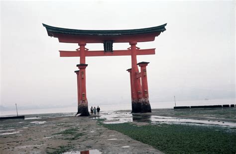 Torii Gate Itsukushima Miyajima Shrine Hiroshima Japan 1975