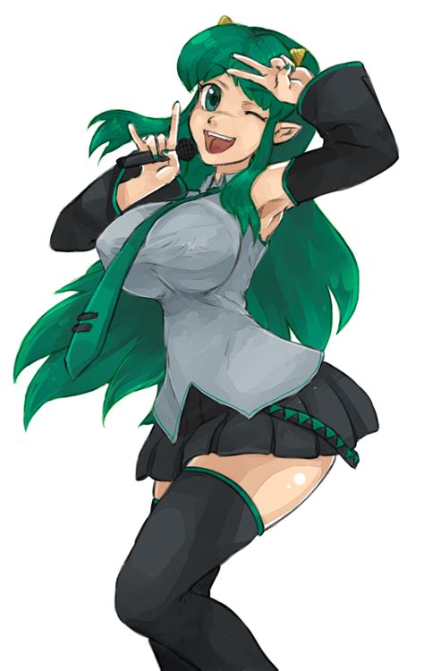 Jadf Hatsune Miku Lum Urusei Yatsura Vocaloid Colorized Highres