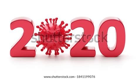 2020 Year Coronavirus Digit 2020 Virus Stock Illustration 1841199076
