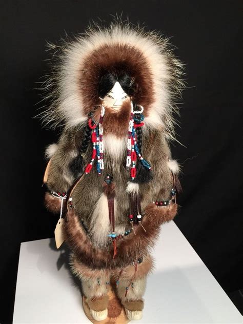 alaska inuit yupik indian doll by caroline penayah native american dolls indian dolls folk doll