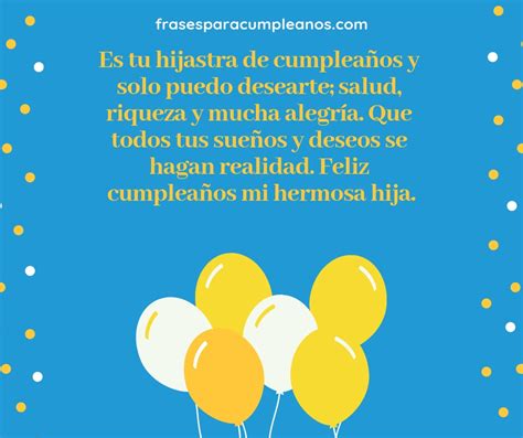 Las Mejores Felicitaciones Para Mi Hijastra Frasescumple