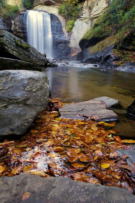 Looking Glass Falls In Pisgah National Forest North Carolina North