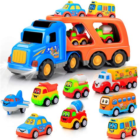 9 Piece Cars Toys For 3 4 5 Year Olds Toddler Kids Boys And Girls Big