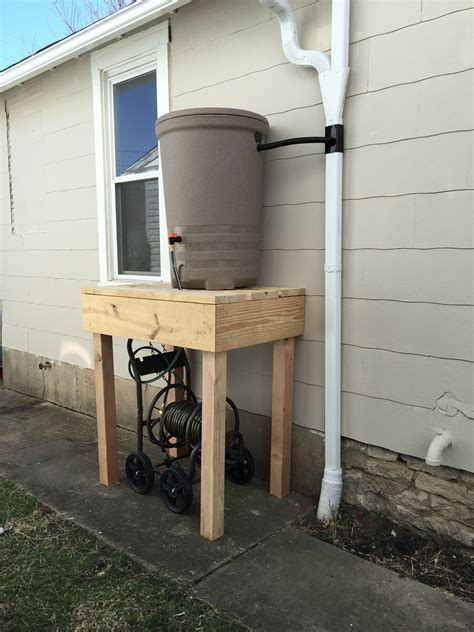 Home Diy Rain Barrel And Stand Backyard Watering Source Agua