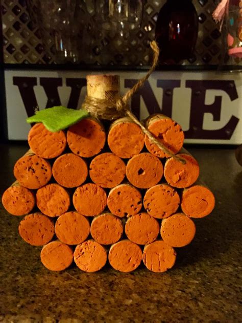 Just Finished My Wine Cork Pumpkin And I Think It Turned Out So Cute