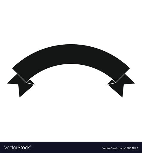 Banner Ribbon Icon Simple Style Royalty Free Vector Image