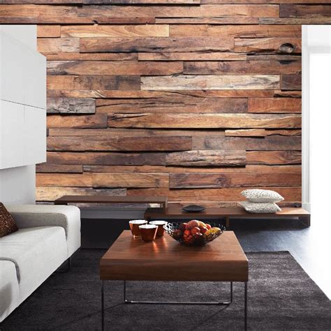Lpeel And Stick Recycled Wood Wallpaper Removable Vintage Wood Wall
