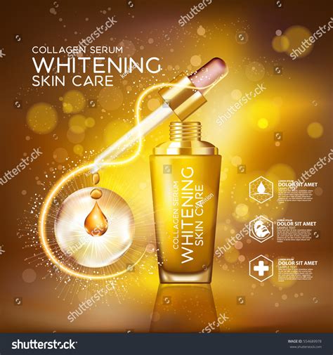 Collagen Serum Background Concept Skin Care Stock Vector Royalty Free