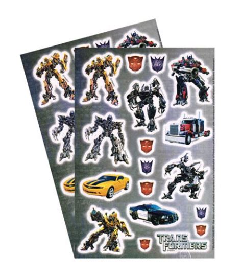 Transformers Stickers Sheets