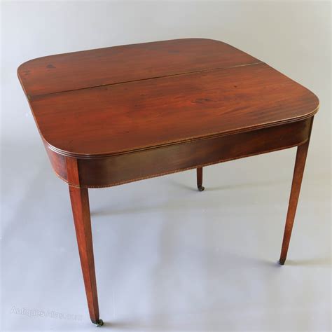 Georgian Mahogany Fold Over Tea Table C1810 Antiques Atlas