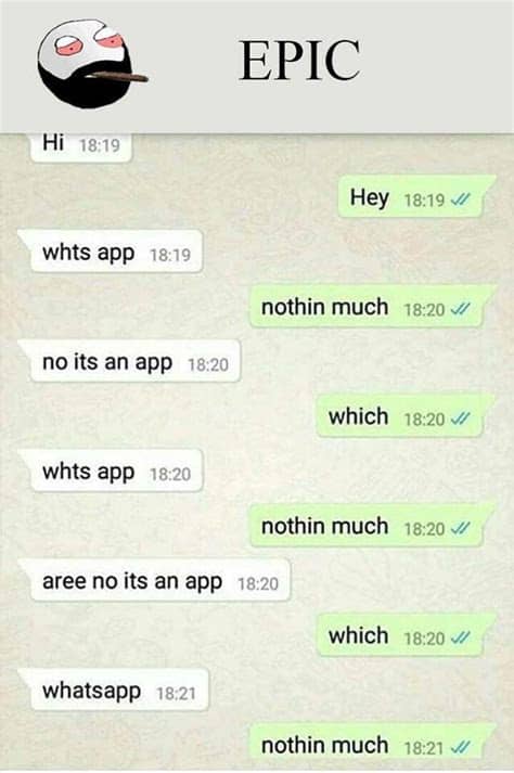 You can notice a black colored user interface, tap on the left panel to view your current status, it can be anything like image. EPIC Whatsapp Conversation : ComedyCemetery