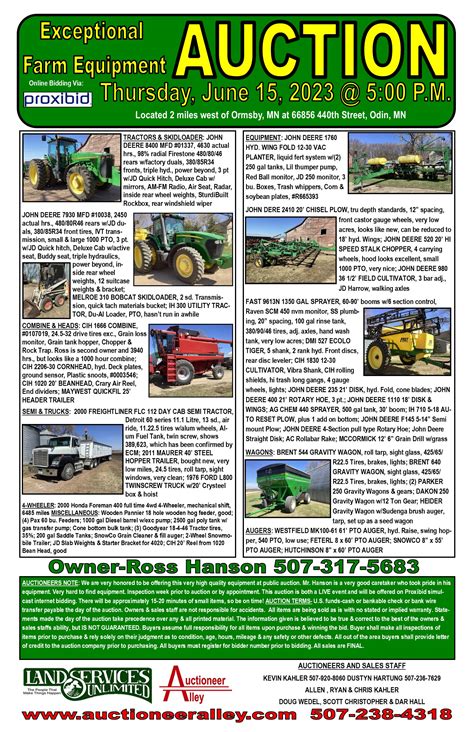 Machinery Auction Land Services Unlimited
