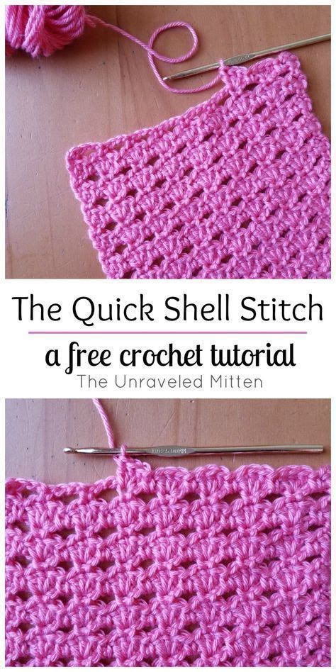 Quick Shell Crochet Stitch Tutorial Crochet Stitches For Beginners