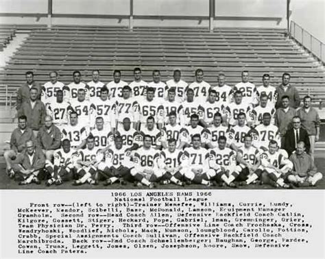 1966 Los Angeles Rams Nfl Football 8x10 Team Photo 657 Picclick