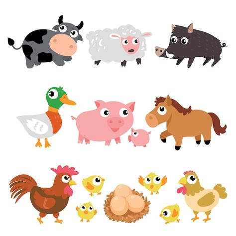 Free Vector Farm Animals Collection