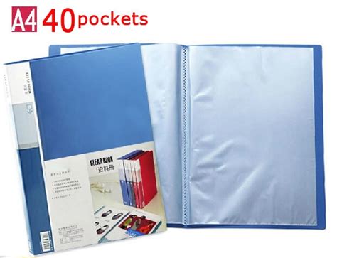 Buy 40 Sheets A4 Plastic Folder File Clear