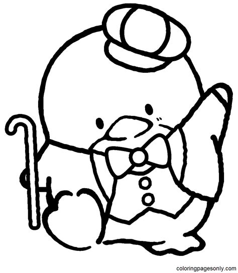 sanrio tuxedo sam coloring pages free printable coloring pages