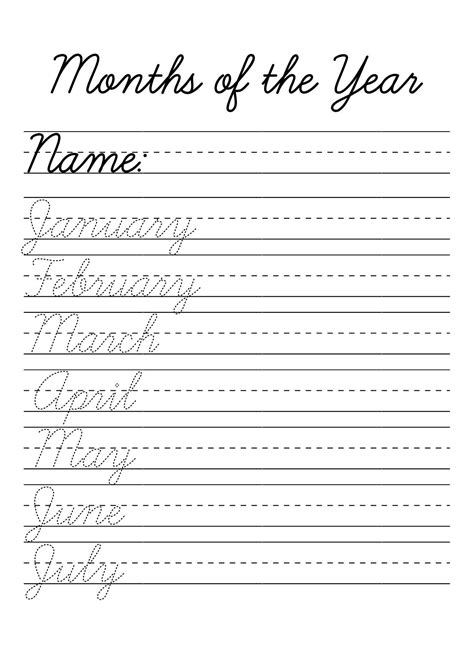 Cursive Tracing Worksheets Practice Words Handwriting Cursive Writing