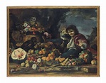 Michele Pace del Campidoglio (?Rome ?1610-?1670), Roses, peaches ...