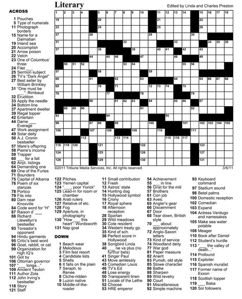 We're constantly trying to provide a clear and straightforward. March 9 crossword puzzle - INDY Week