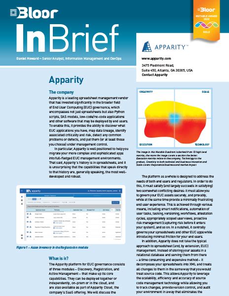 Apparity Review Bloor Research