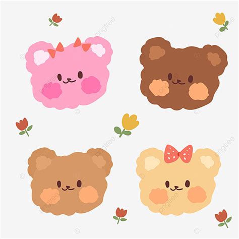 Gambar Kartun Stiker Beruang Korea Yang Lucu Stiker Beruang Korea