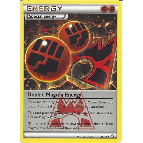 Pokemon Trading Card Game 3434 Double Magma Energy Uncommon Xy