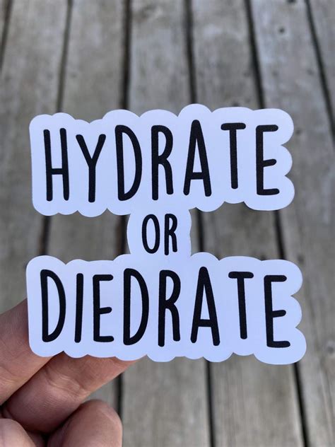 Hydrate Or Diedrate Sticker Laptop Sticker Water Bottle