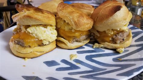 Homemade Sausage Egg And Cheese Biscuits Rfood