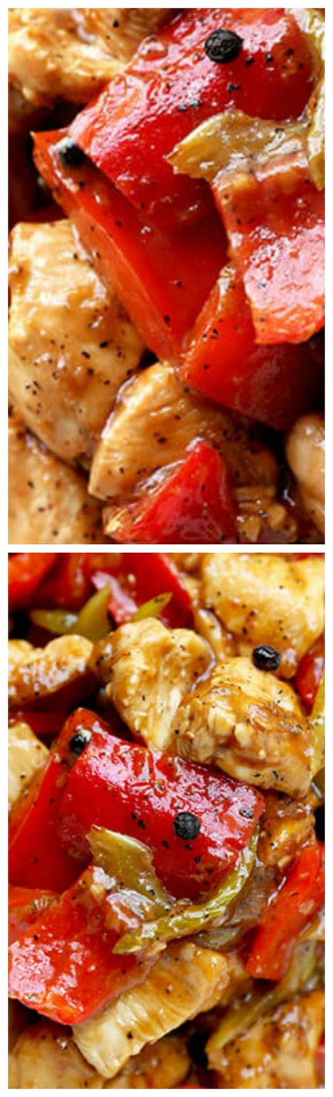 Cut chicken into ½cubes and dust chicken pieces with corn starch until fully coated. Black Pepper Chicken - Pickled Plum Food And Drinks ...