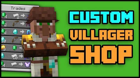 Custom Villager Shops And Trades Maker In Minecraft Datapack Youtube