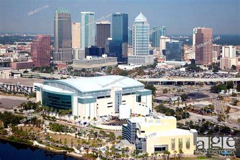 Aerial Of St Pete Times Forum Arena Tampa Stock Photo Picture And