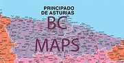 Asturias - Vector city maps, eps, illustrator, freehand, Corel draw ...